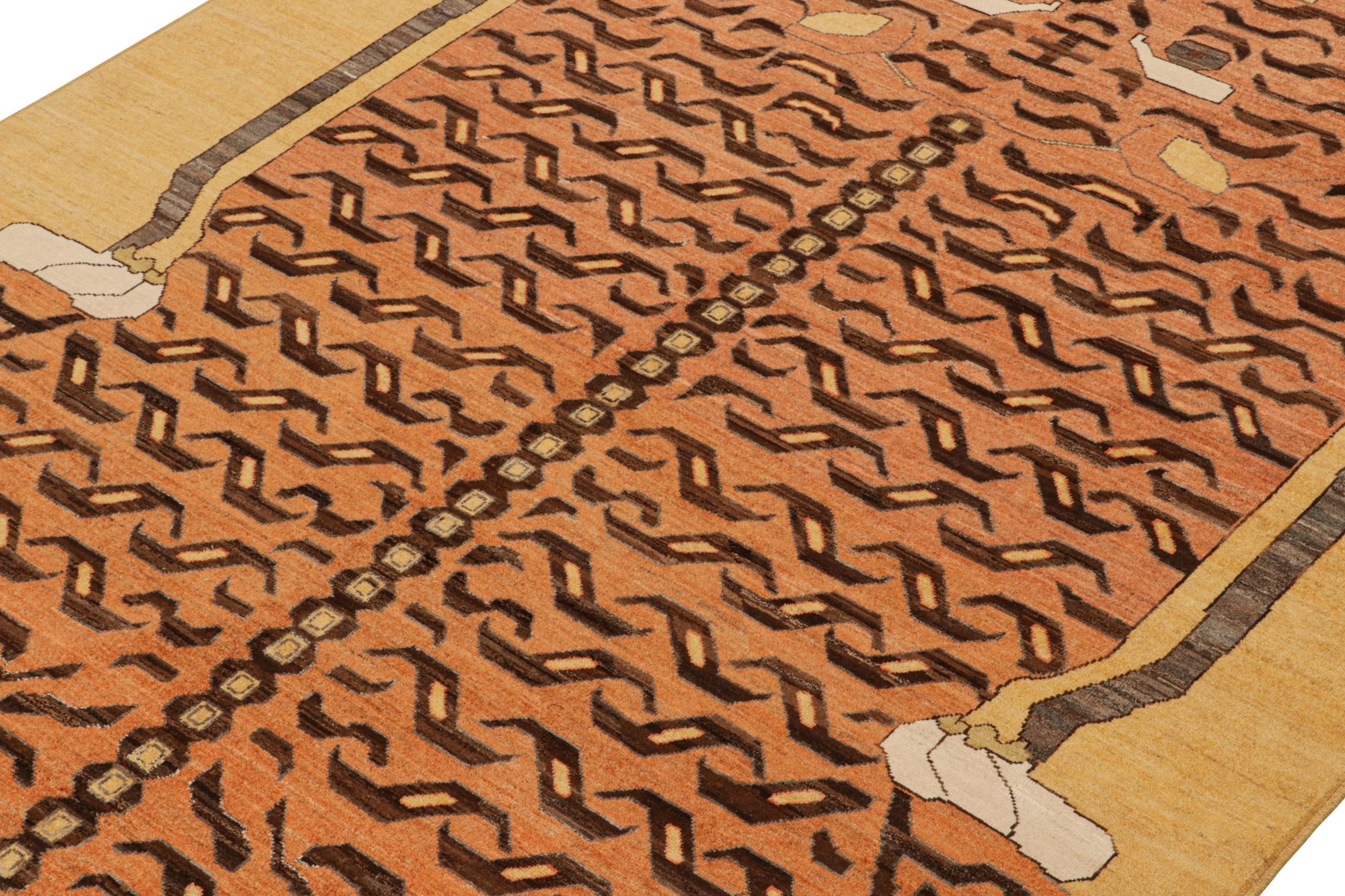 Questo tappeto contemporaneo 8x10 con tigri è un'audace novità della collezione Tigers di Rug & Kilim. La nostra collezione abbraccia diverse culture e riprende gli stili pittorici iconici dell'arte popolare e dei tappeti orientali antichi fatti a