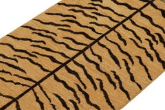 Rug & Kilim’s Classic Style Tiger-Skin Runner in Gold & Black
