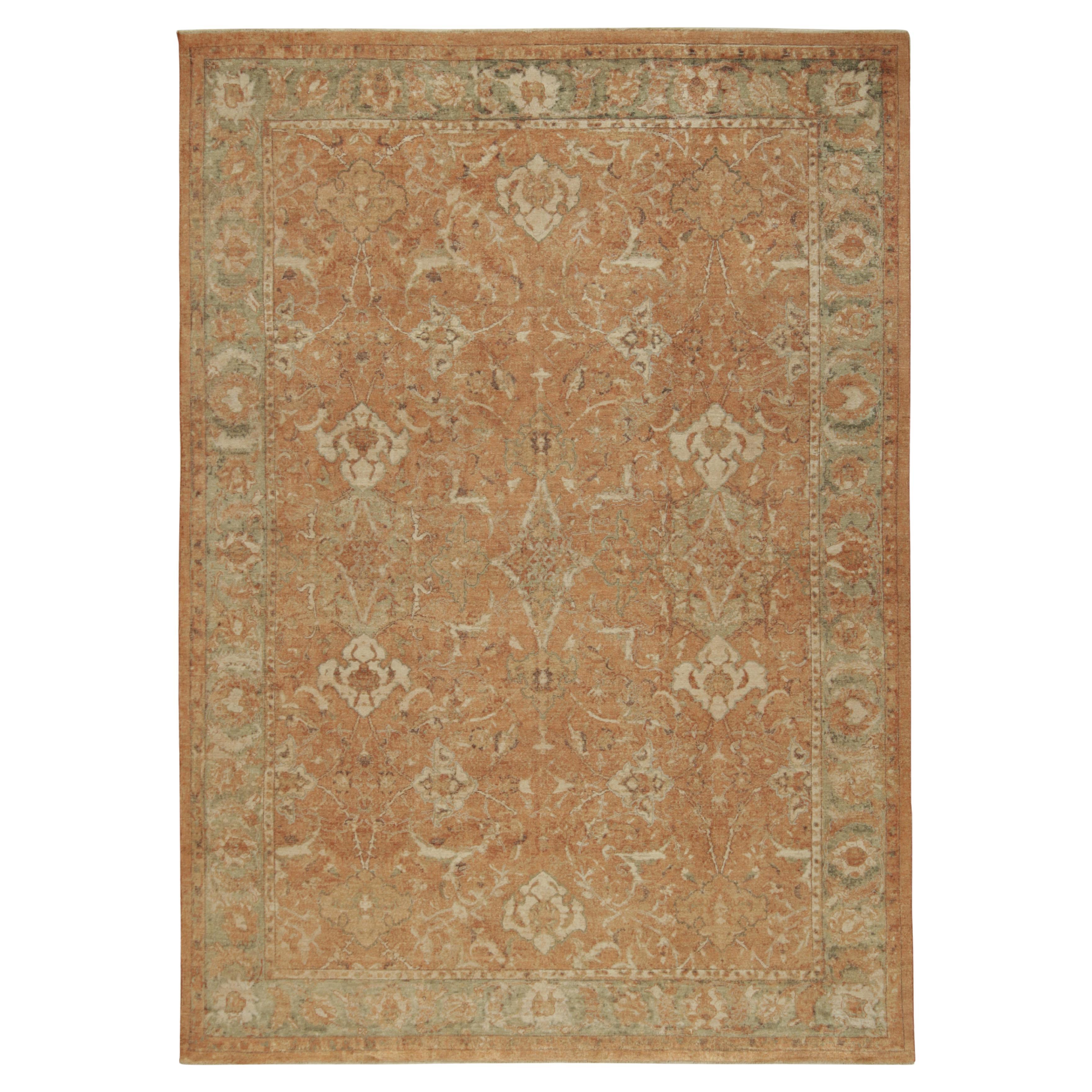 Rug & Kilim’s Scandinavian Style Kilim with Silver and Blue Geometric Patterns For Sale