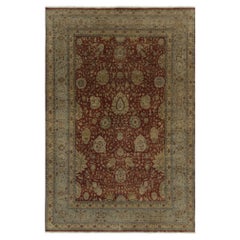 Tapis & Kilims Tapis classique de style Tabriz avec fleurs beiges et bleues sur rouge rouille