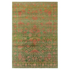 Tapis en soie de style classique de Rug & Kilim, vert, motifs floraux