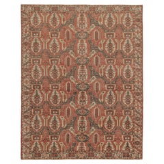 Rug & Kilim’s Classic Tribal style Rug in Brick Red with Geometric Patterns