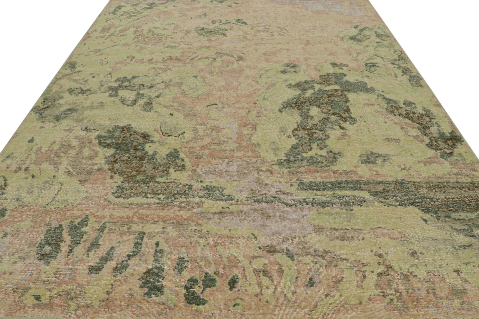 Modern Rug & Kilim’s Contemporary Abstract Impressionist Rug, with Botanical Imagery For Sale