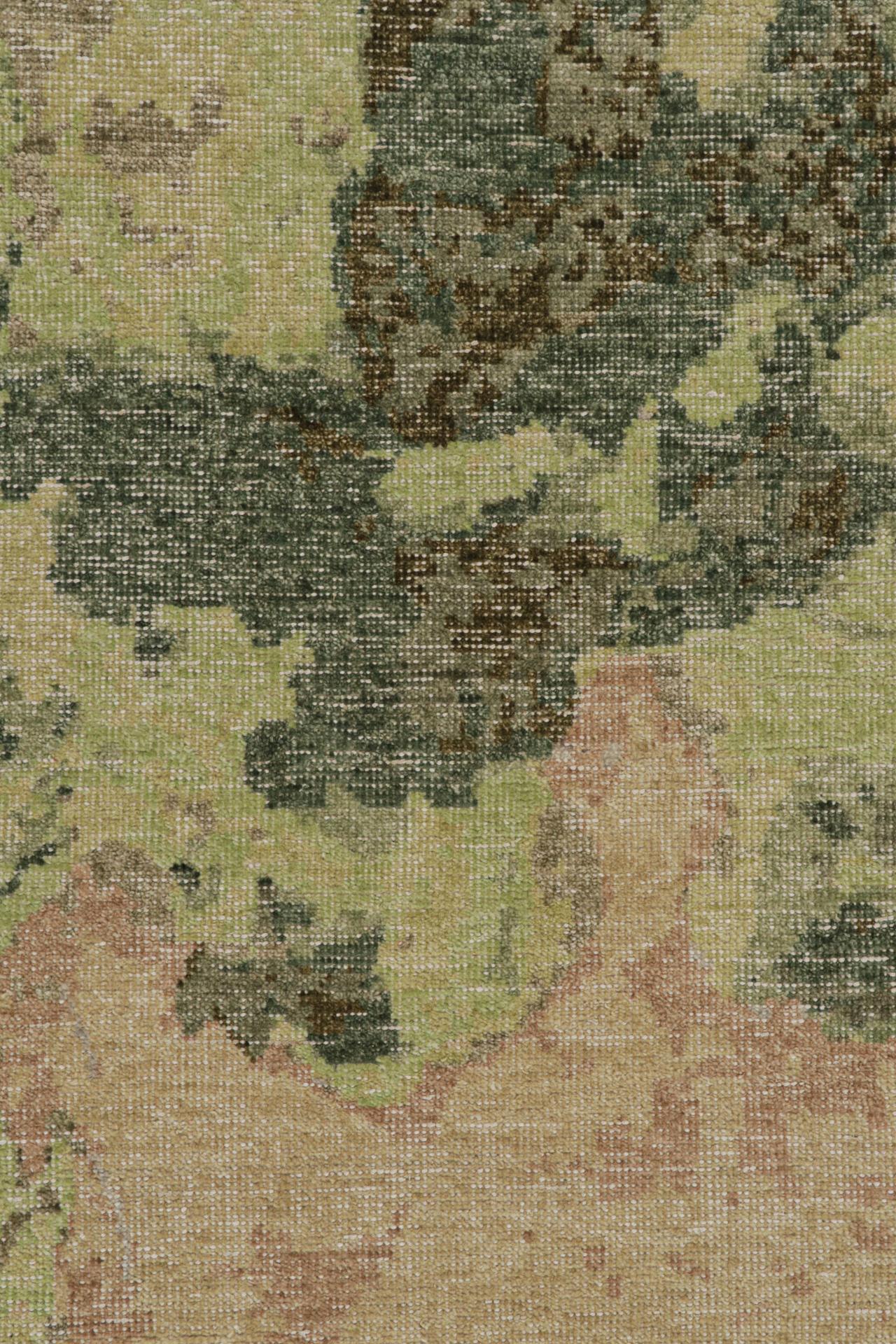 Rug & Kilim’s Contemporary Abstract Impressionist Rug, with Botanical Imagery In New Condition For Sale In Long Island City, NY