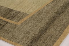 Rug & Kilim's zeitgenössischer abstrakter Teppich in Beige-Braun und staubigen Rosa-Tönen