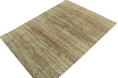 Rug & Kilim’s Contemporary Abstract Rug in Beige-Brown with Green Undertone