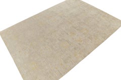 Rug & Kilim’s Contemporary Abstract Rug in Off-White, Beige and Gold Florals