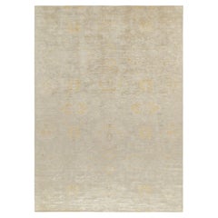 Tapis &amp;amp; Kilims - Tapis abstrait contemporain à fleurs blanc cassé, beige et or
