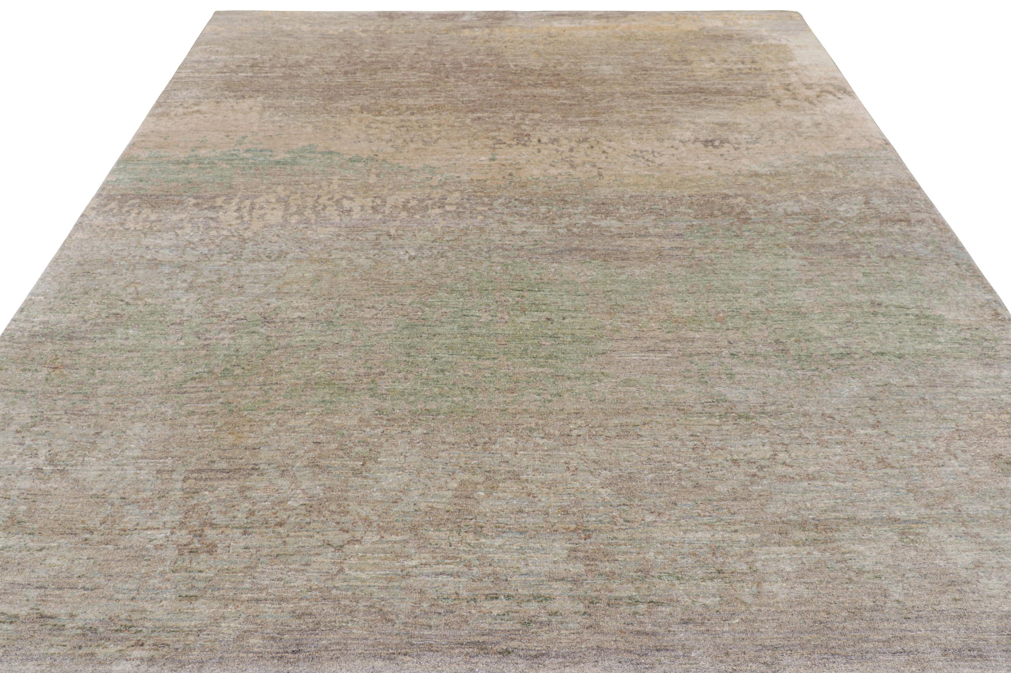 Indiano Rug & Kilim: Tappeto astratto contemporaneo con motivi pittorici policromatici in vendita