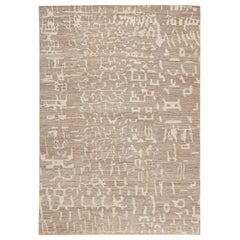 Rug & Kilim - Tappeto astratto contemporaneo con motivi geometrici beige-marrone
