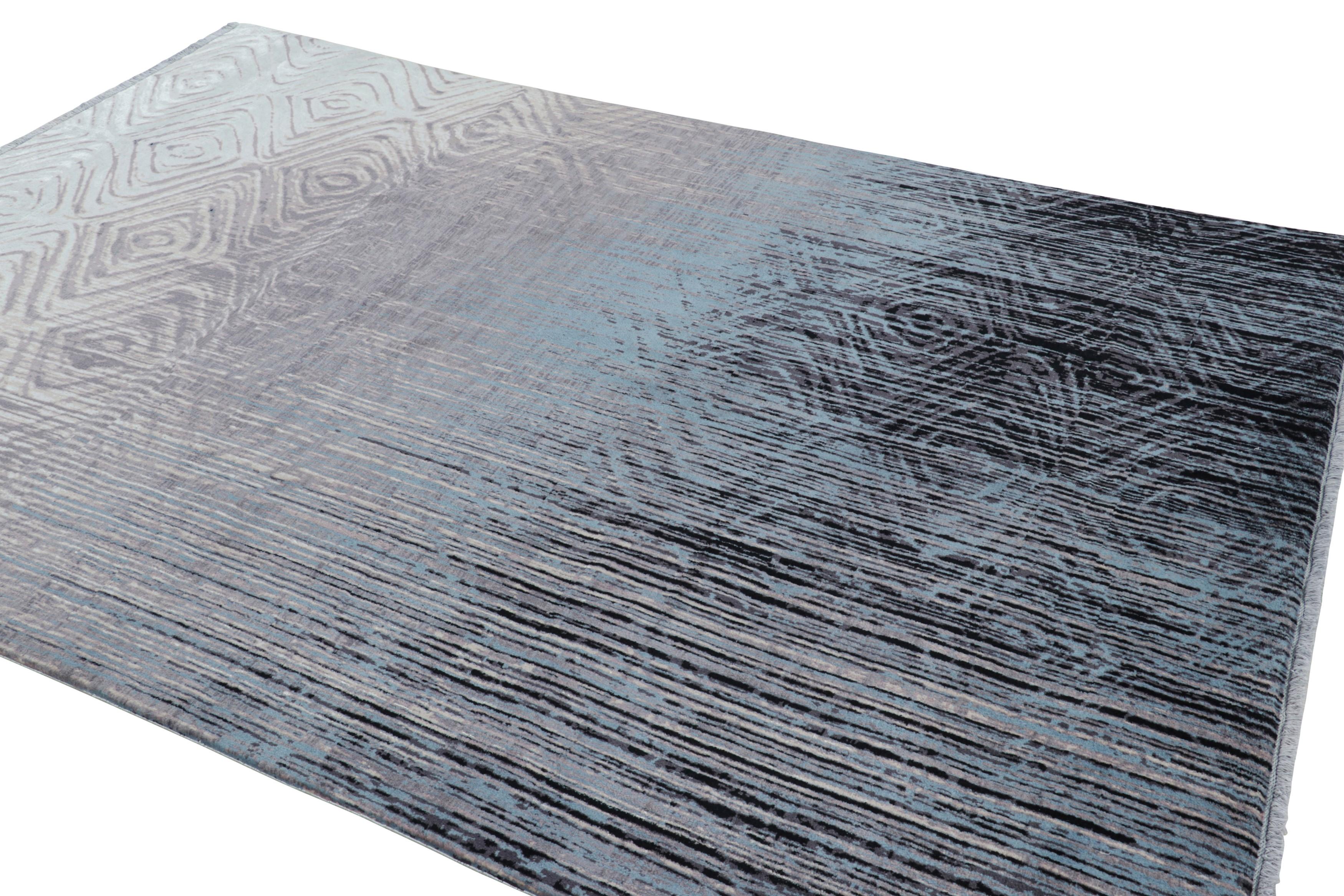 Rug & Kilim's Contemporary Abstract Rug mit geometrischen Mustern Hailstorm (Handgeknüpft) im Angebot