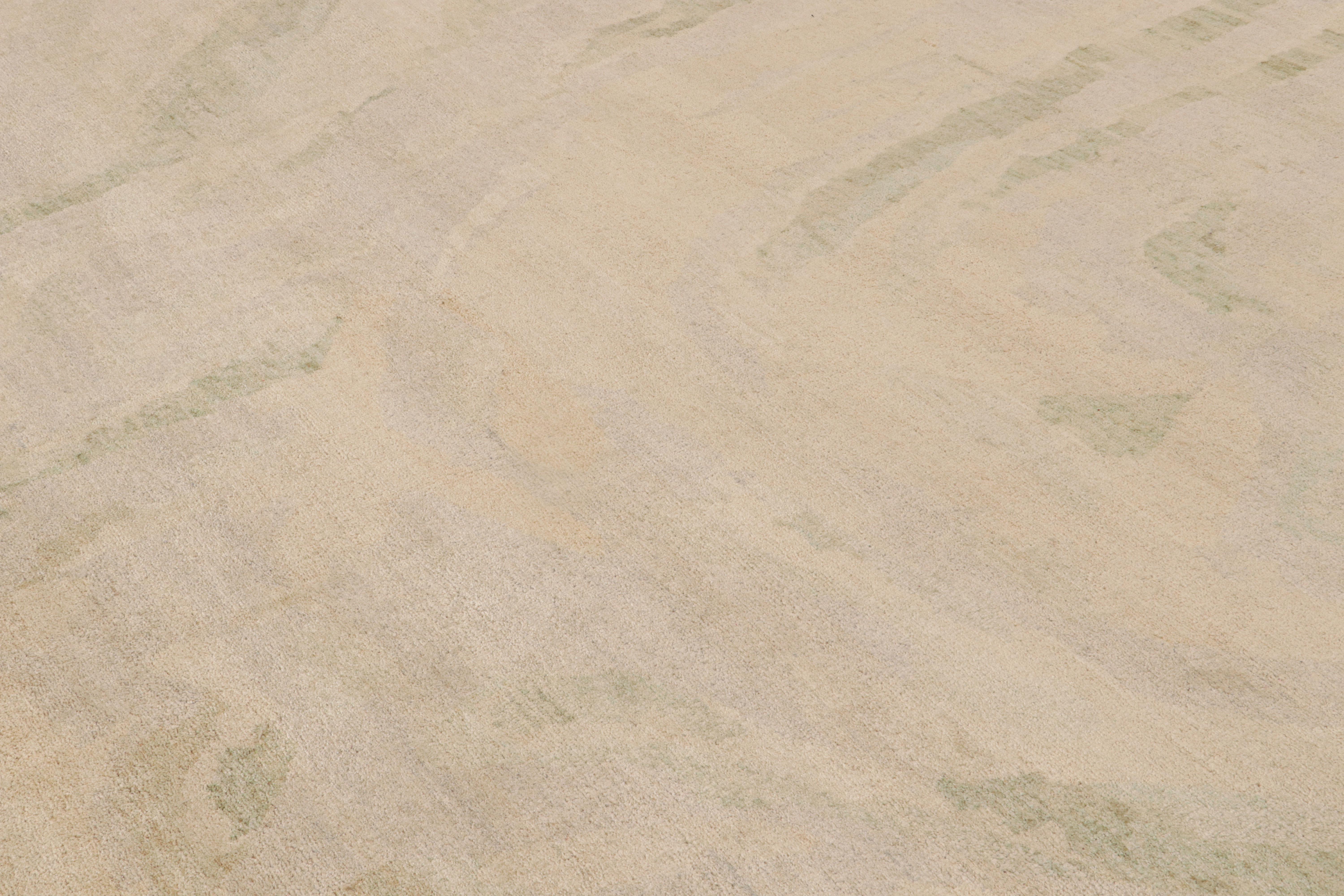 Rug & Kilim's zeitgenössischer abstrakter Teppich mit malerischen Mustern (Indisch) im Angebot