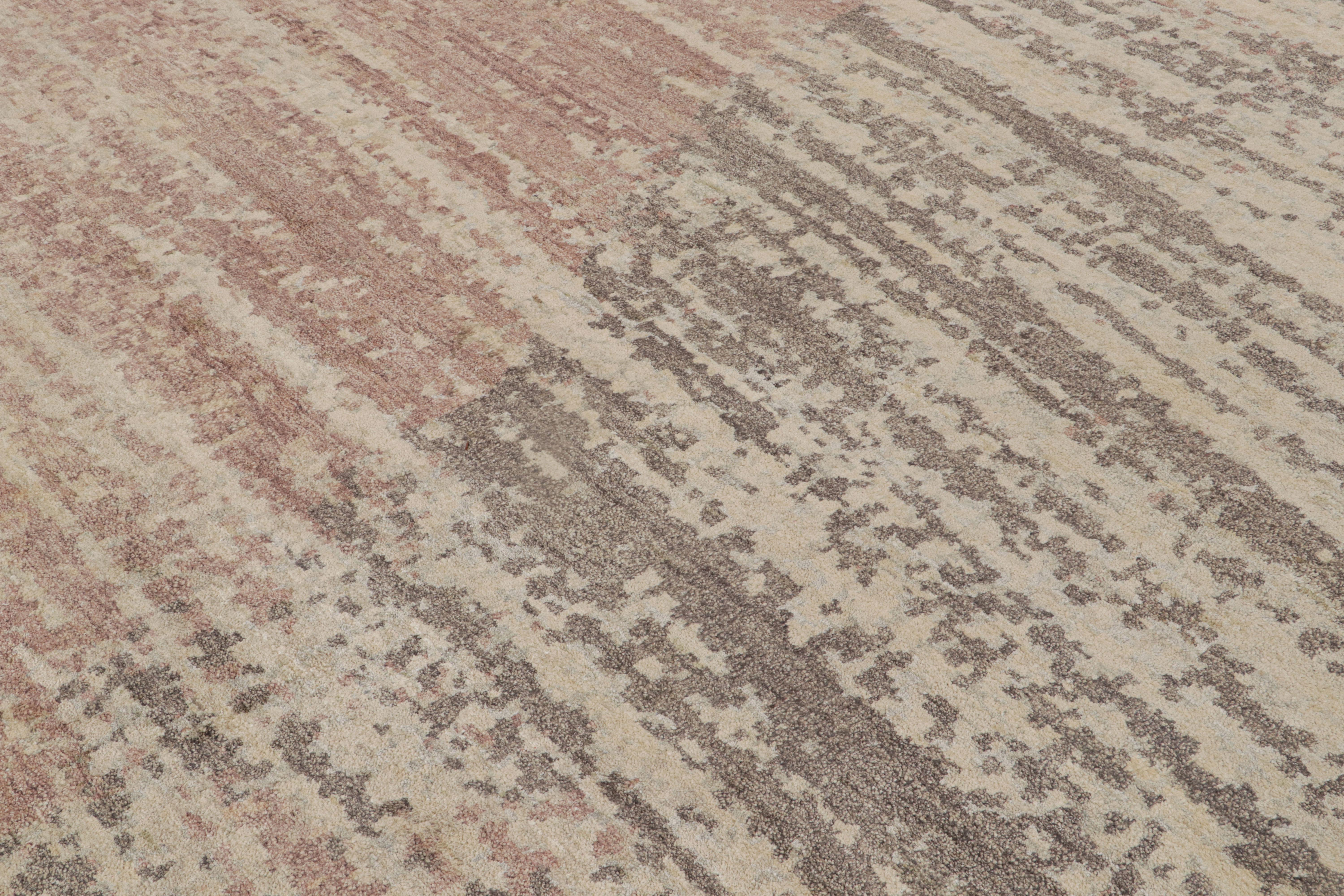 Indiano Rug & Kilim: Tappeto astratto contemporaneo con motivi pittorici in vendita