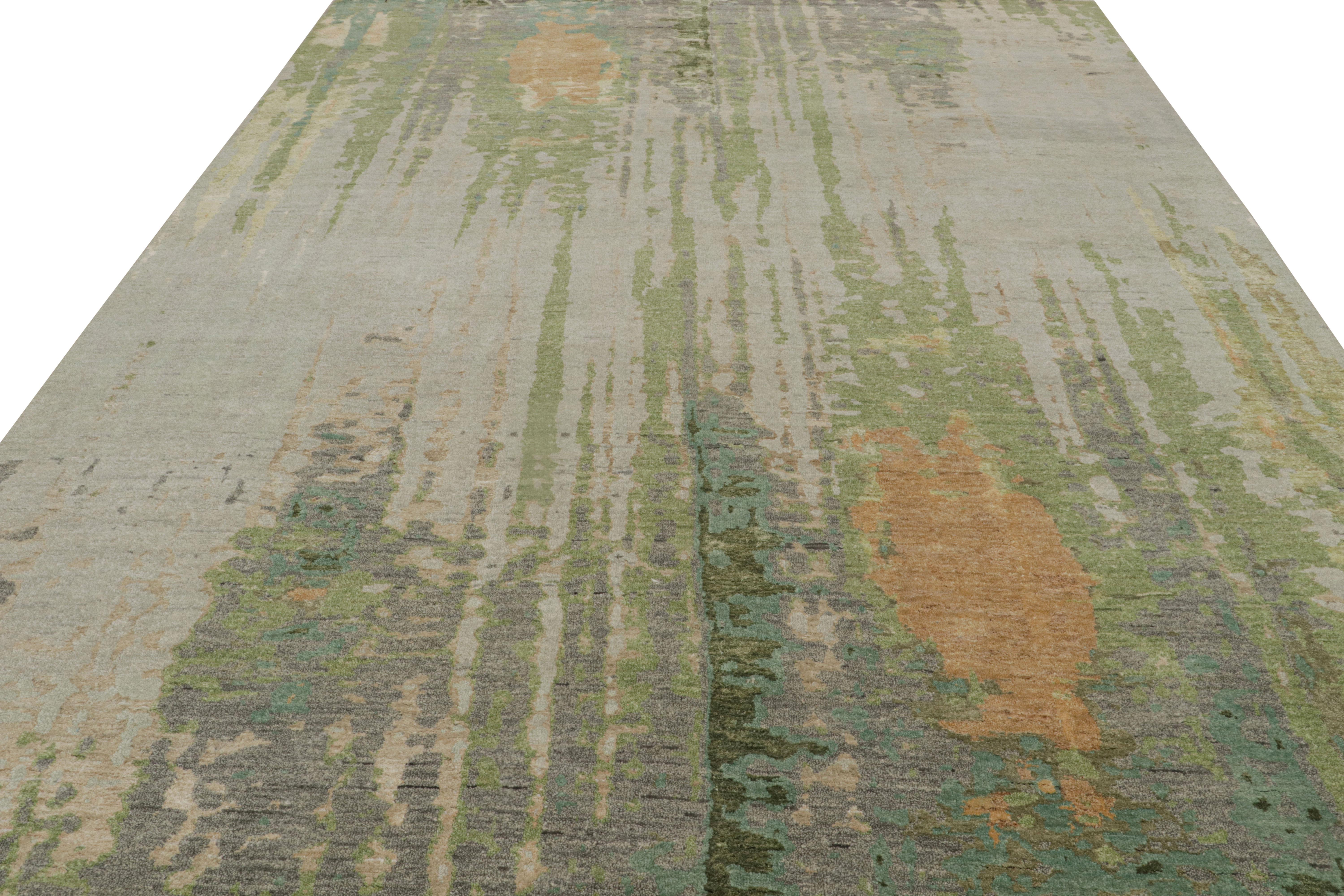 Moderno Rug & Kilim: Tappeto astratto contemporaneo con motivi policromatici in vendita