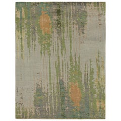 Tapis abstrait contemporain à motifs polychromes de Rug 
Kilim