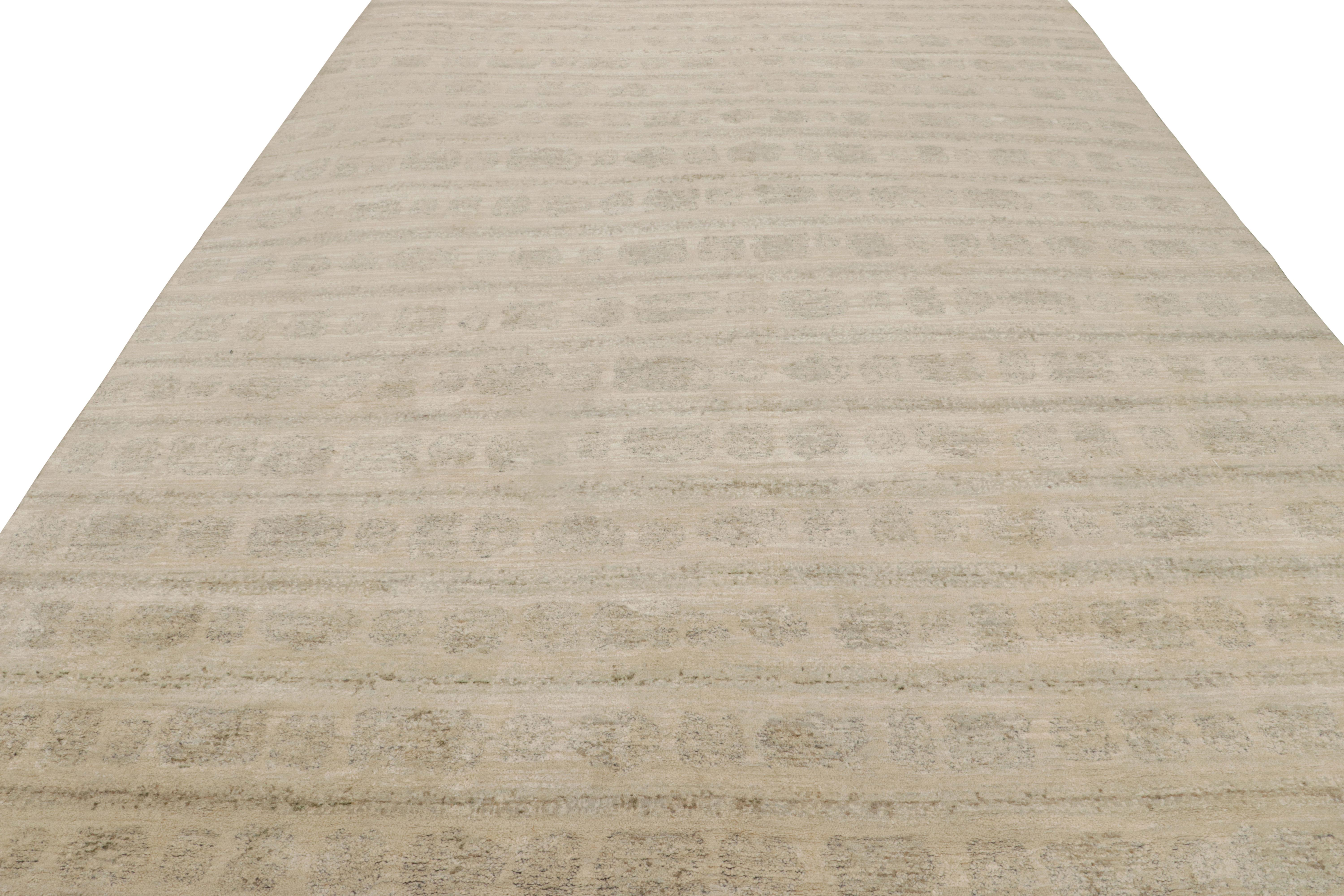Modern Rug & Kilim’s Contemporary Abstract Textural Rug in Beige For Sale
