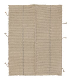 Rug & Kilim's Contemporary Accent Kilim, Beige Textural Stripes