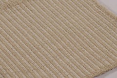 Rug & Kilim’s Contemporary Accent Kilim, Square Rug in Cream and White Stripes