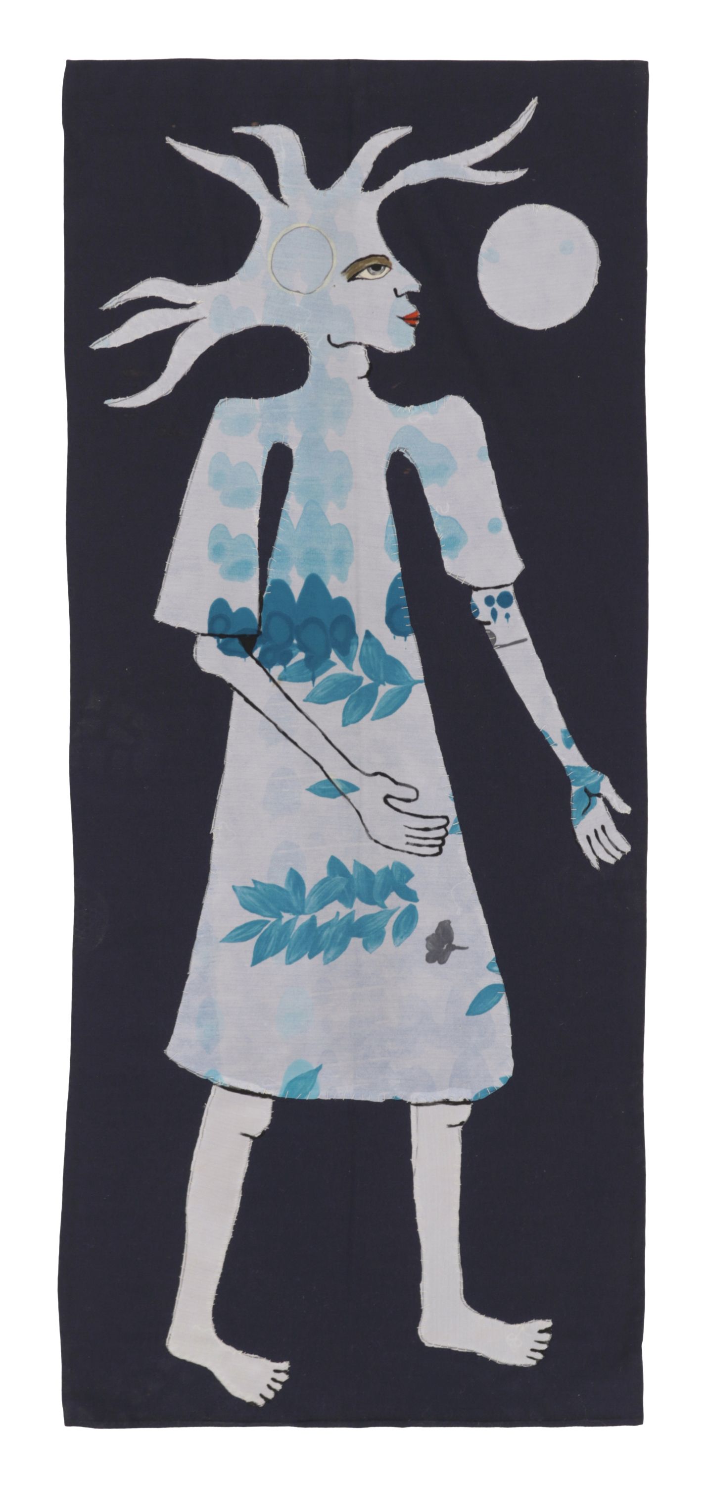 Rug & Kilim’s Contemporary African Tapestry with Celestial Human Pictorial For Sale