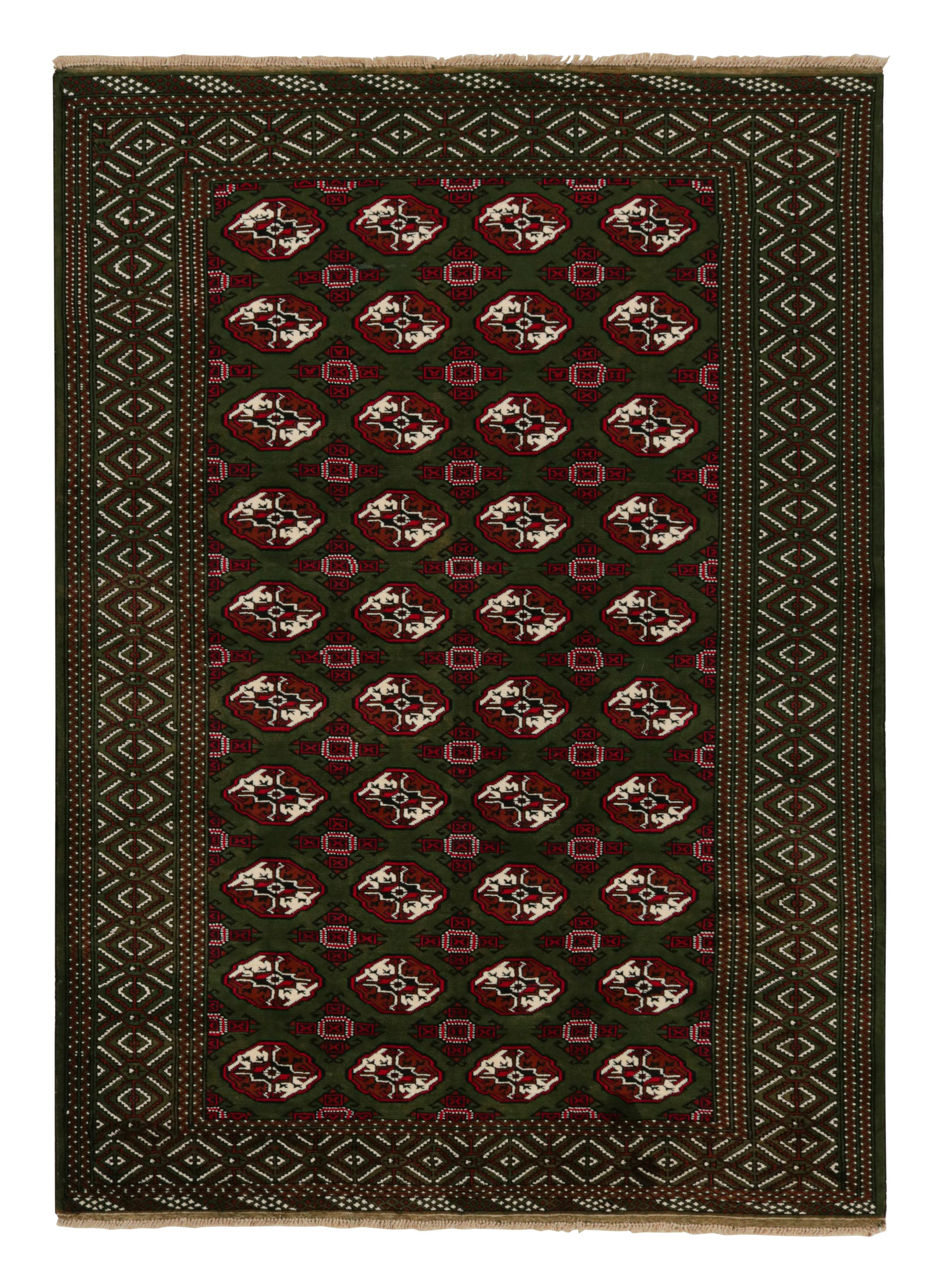 Rug & Kilim’s Contemporary Baluch rug in Red and Green Patterns