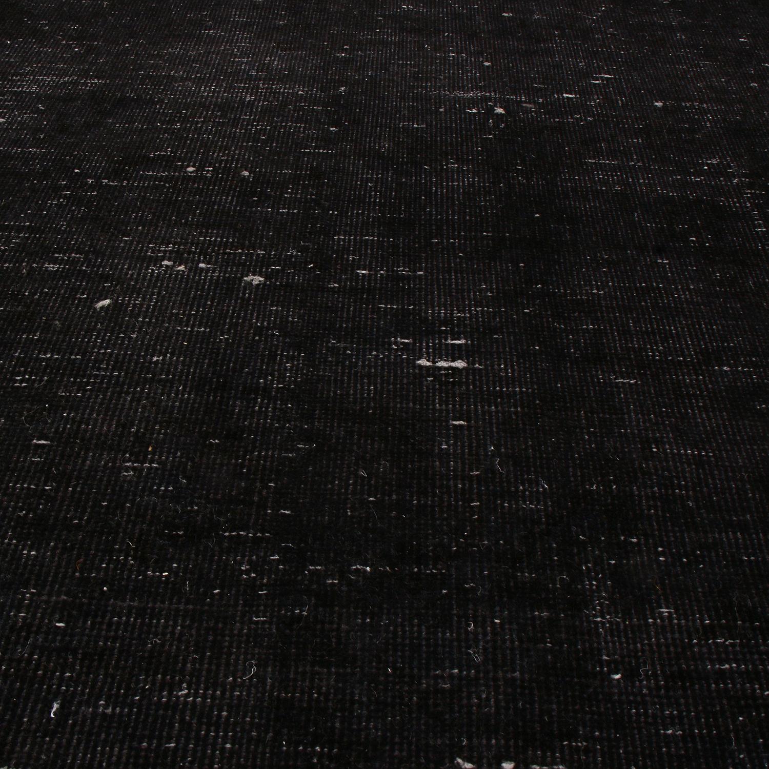 Hand-Knotted Rug & Kilim’s Contemporary Black and White Wool Rug