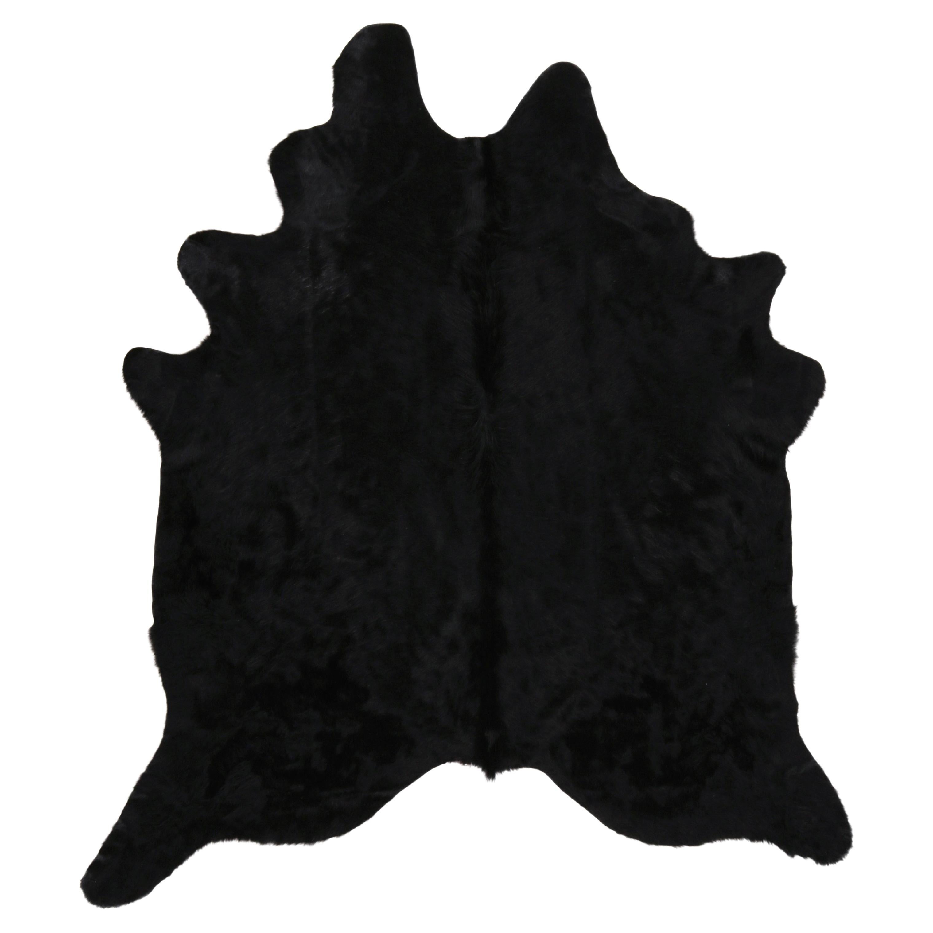 Natural Black Cowhide Rug For Sale at 1stDibs