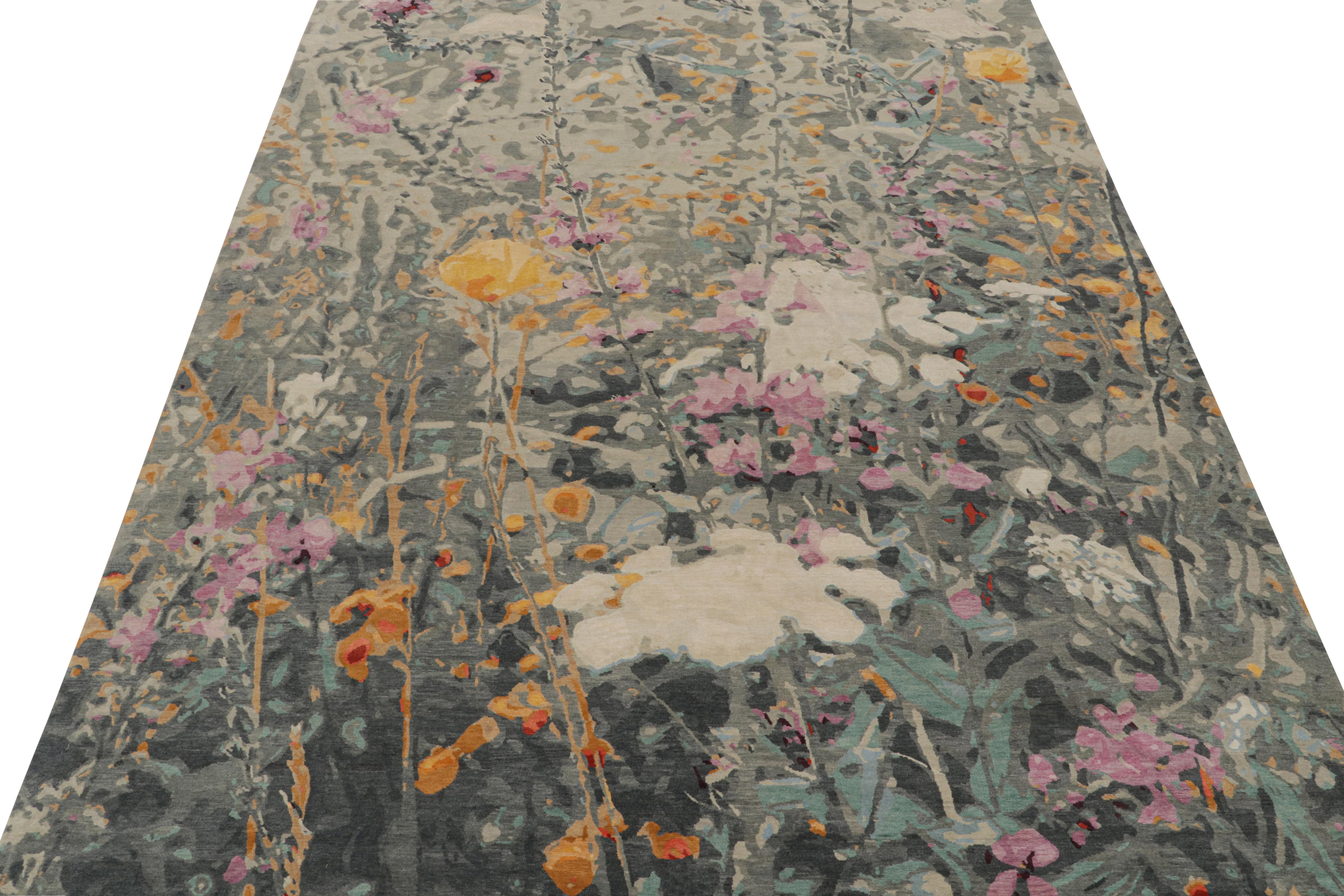 Modern Rug & Kilim’s Contemporary Botanical rug in a Multicolor Floral Pattern For Sale