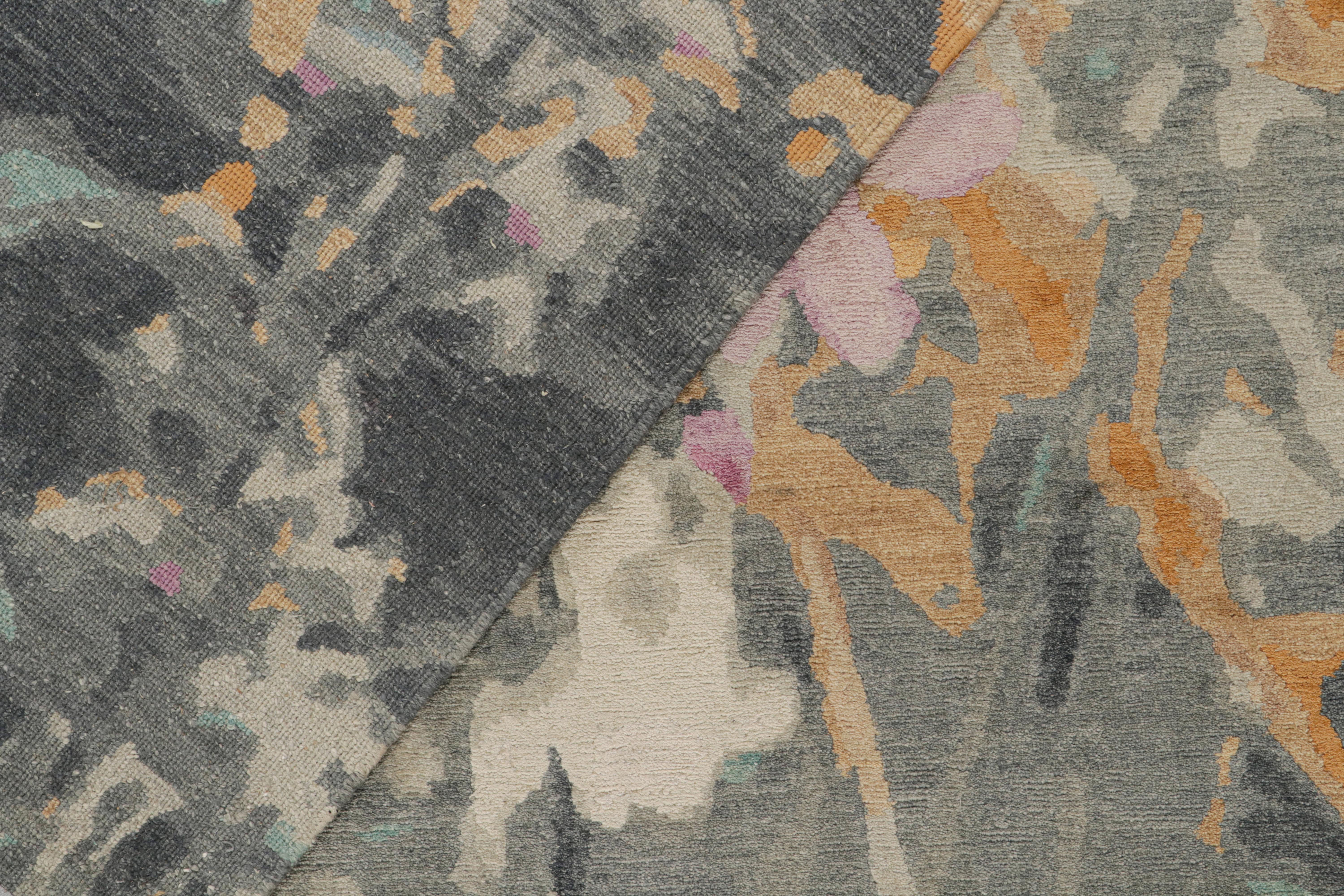 XXIe siècle et contemporain Tapis Botanique Contemporary de Rug & Kilim à motif floral multicolore en vente