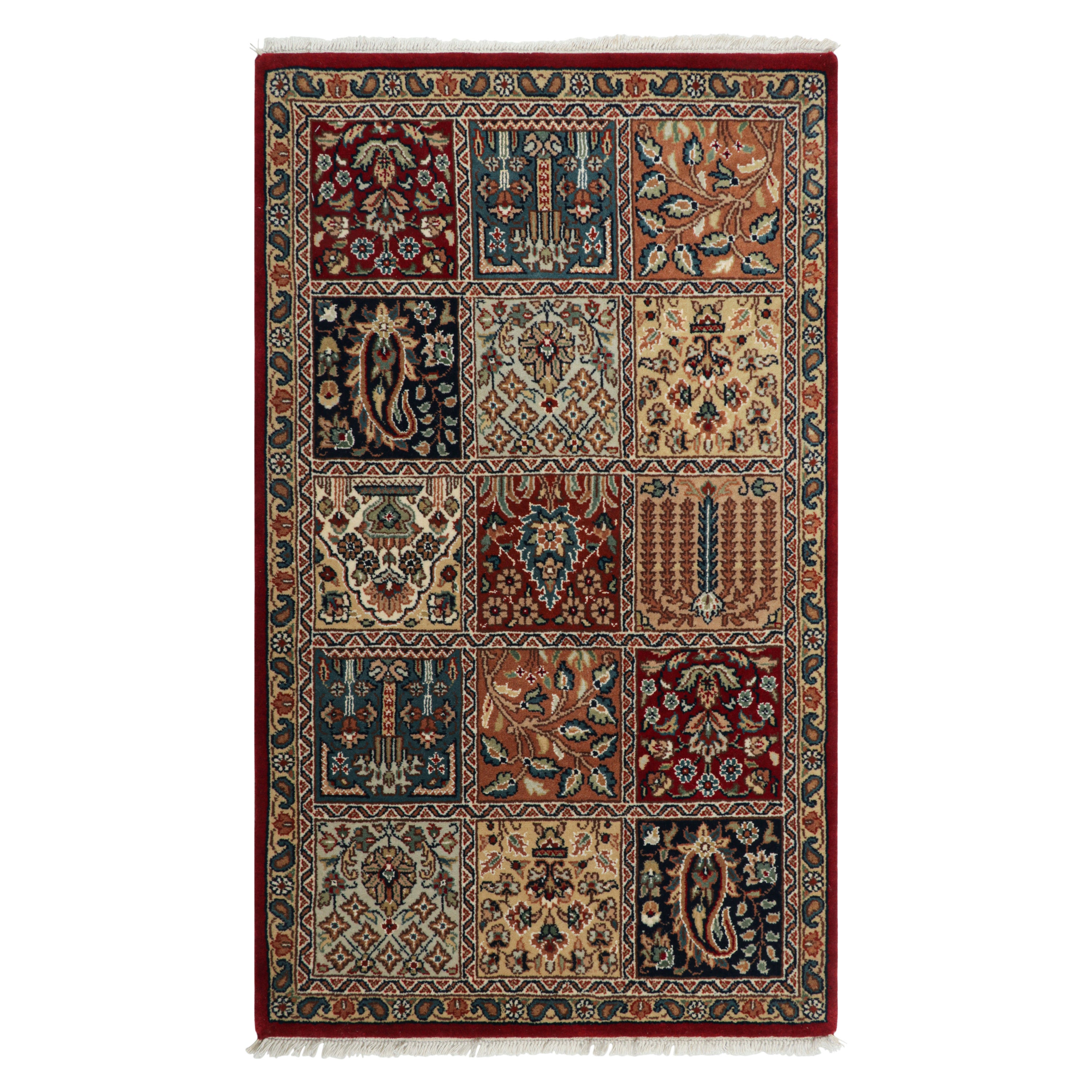 Rug & Kilim's Contemporary Chain Stitch with Polychromatic Garden Designs (Tapis contemporain en points de chaînette avec des am designs) en vente
