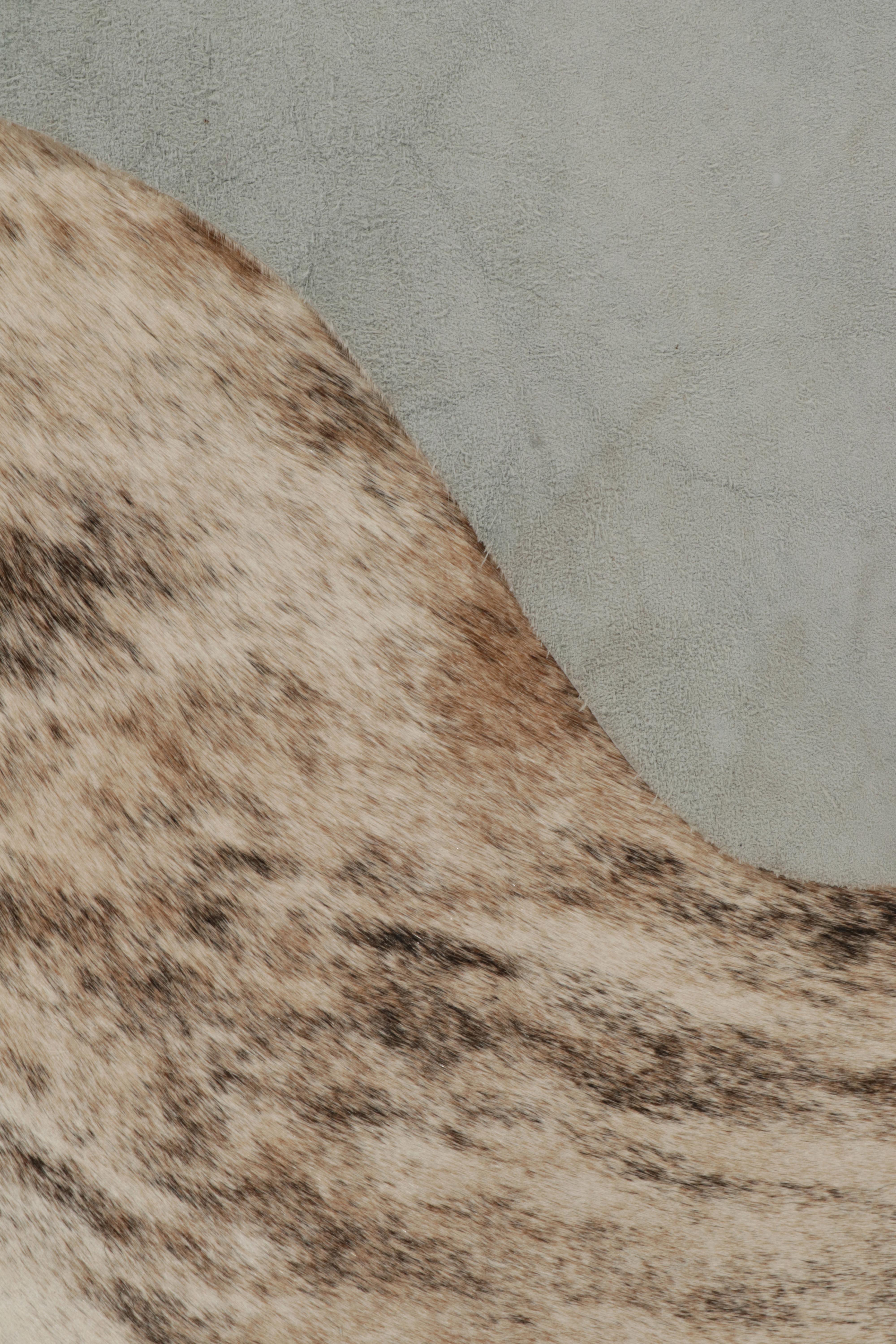 Fur Rug & Kilim’s Contemporary Cowhide Rug in Beige-Brown