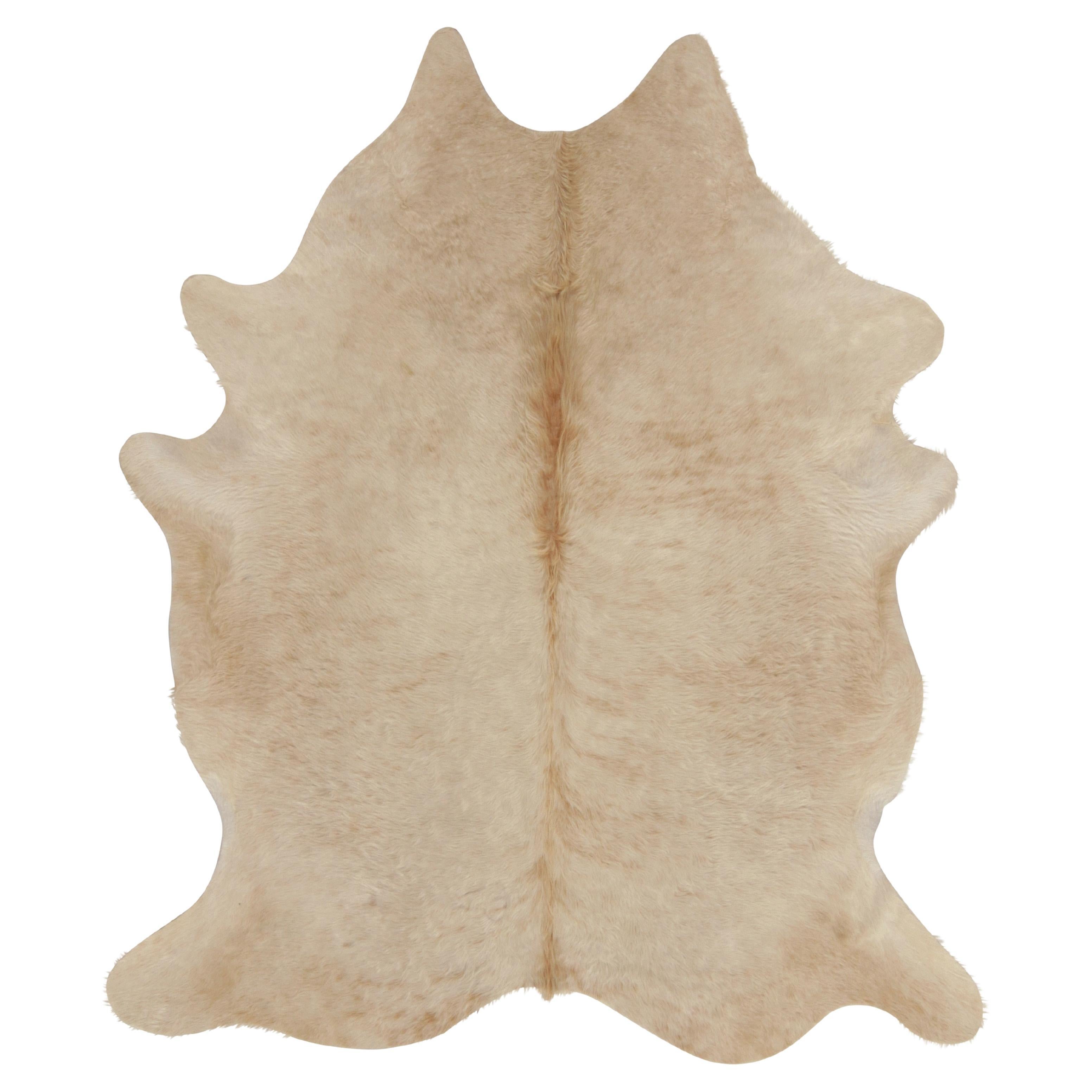 Rug and Kilim’s Contemporary Cowhide Rug in BeigeBrown For Sale at 1stDibs
