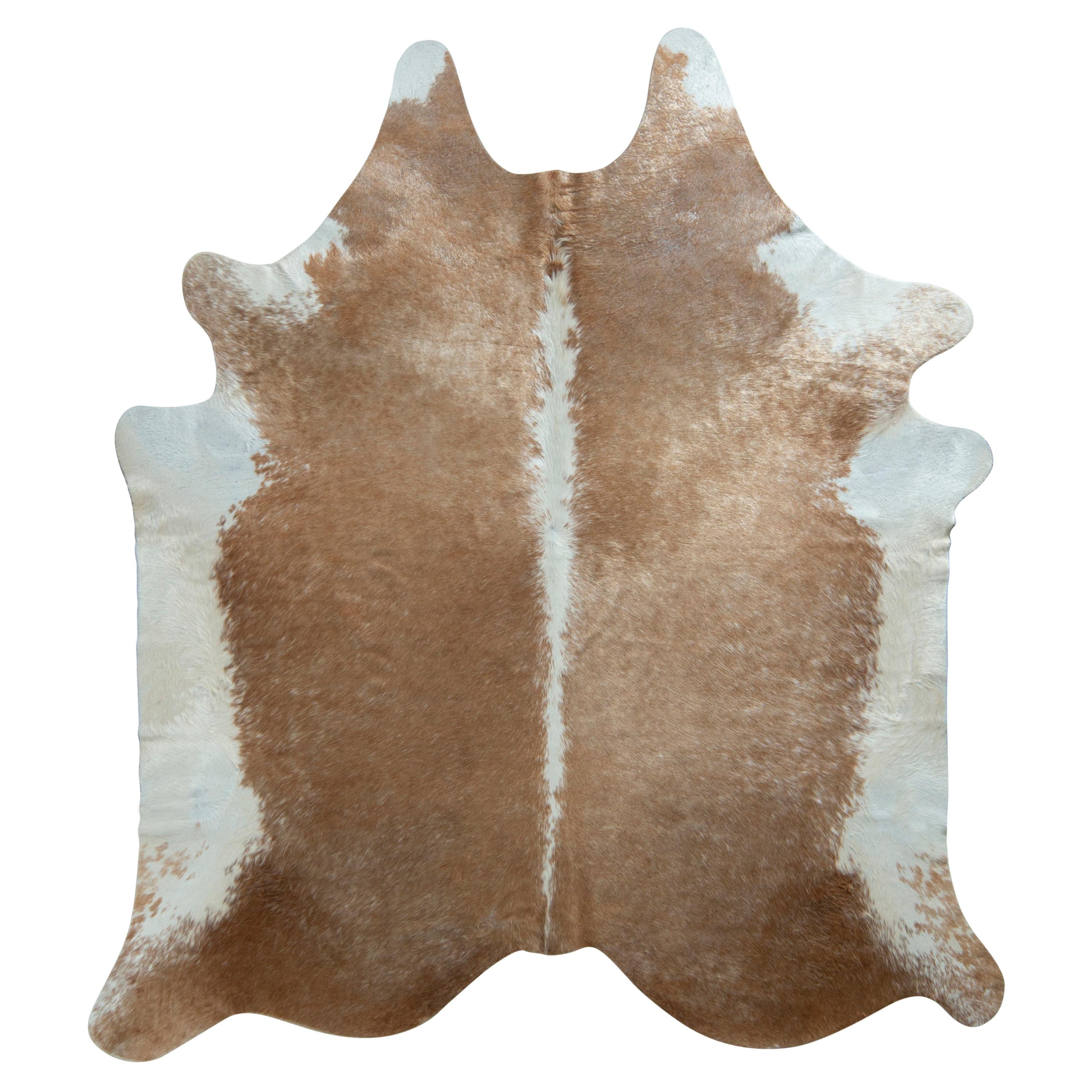 White Patchwork Cowhide Rug For Sale at 1stDibs