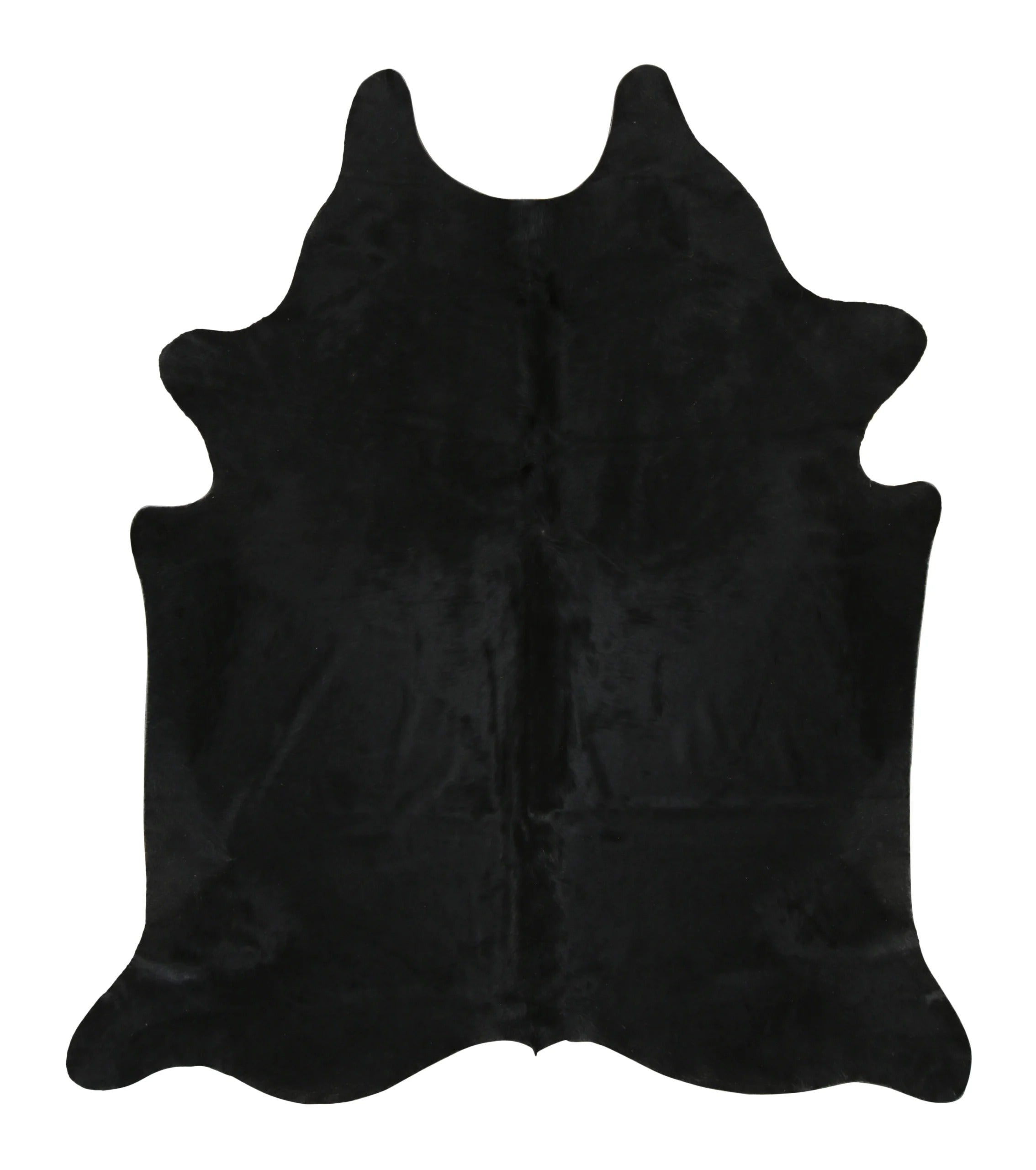 Rug & Kilim’s Contemporary Cowhide Solid Rug in Deep Black For Sale
