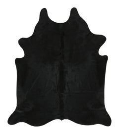 Rug & Kilim’s Contemporary Cowhide Solid Rug in Deep Black
