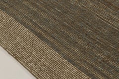 Rug & Kilim’s Contemporary Custom Flatweave in Earthy Brown Hues and Striae