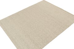Rug & Kilim’s Contemporary Custom Handwoven rug in Beige and White