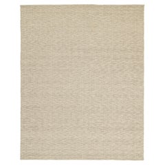 Zeitgenössischer, handgewebter Teppich von Rug & Kilim in Beige und Weiß 