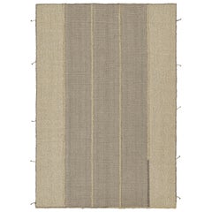 Rug & Kilim’s Contemporary Custom Kilim Design in Beige-Brown and Gray