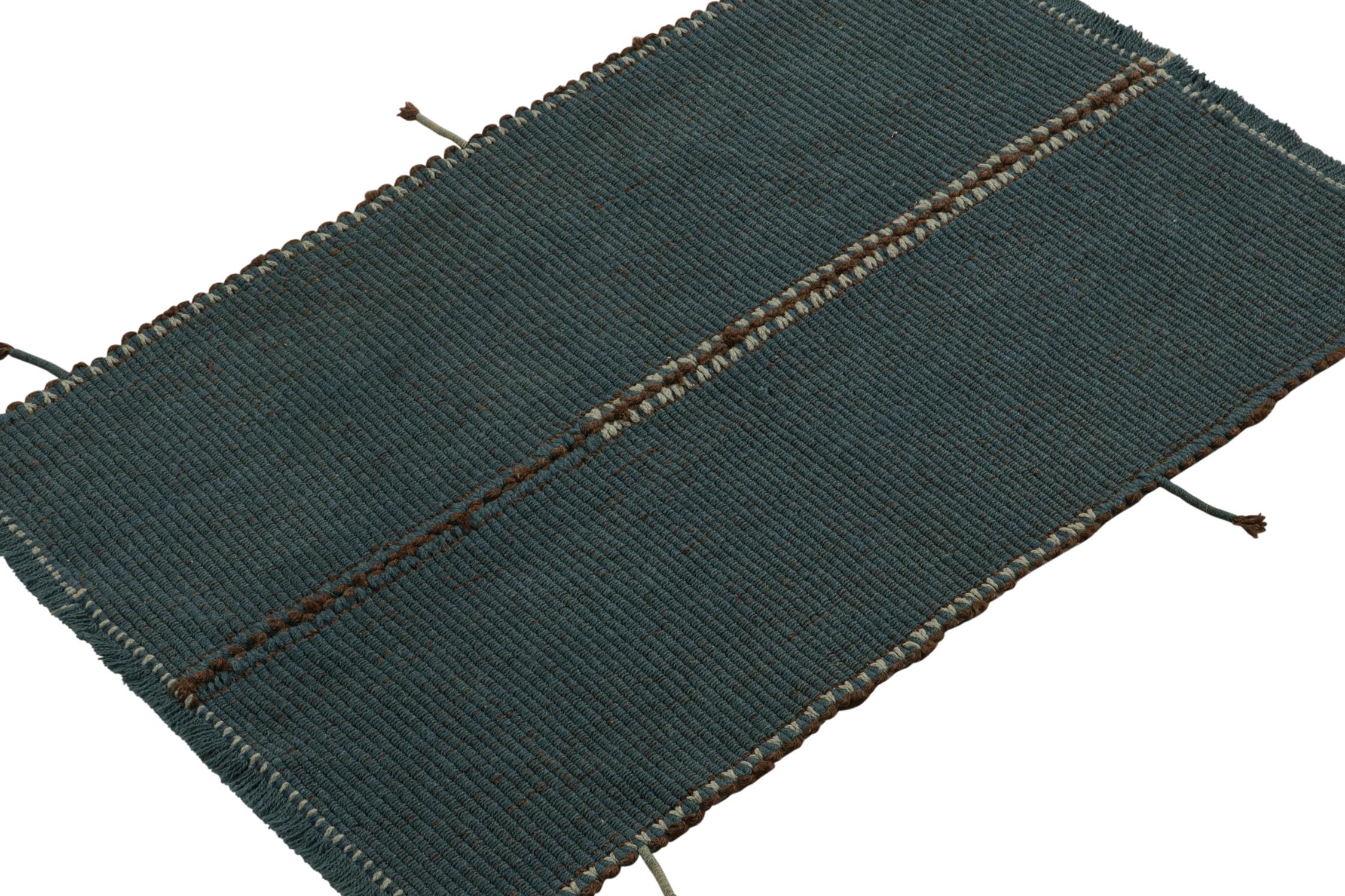 Tissé à la main en laine, un design de Kilim personnalisé d'une nouvelle collection innovante de tissage plat contemporain par Rug & Kilim.

Sur le design : Le 