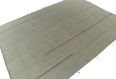 Rug & Kilim’s Contemporary Custom Kilim in Light Blue and Gray