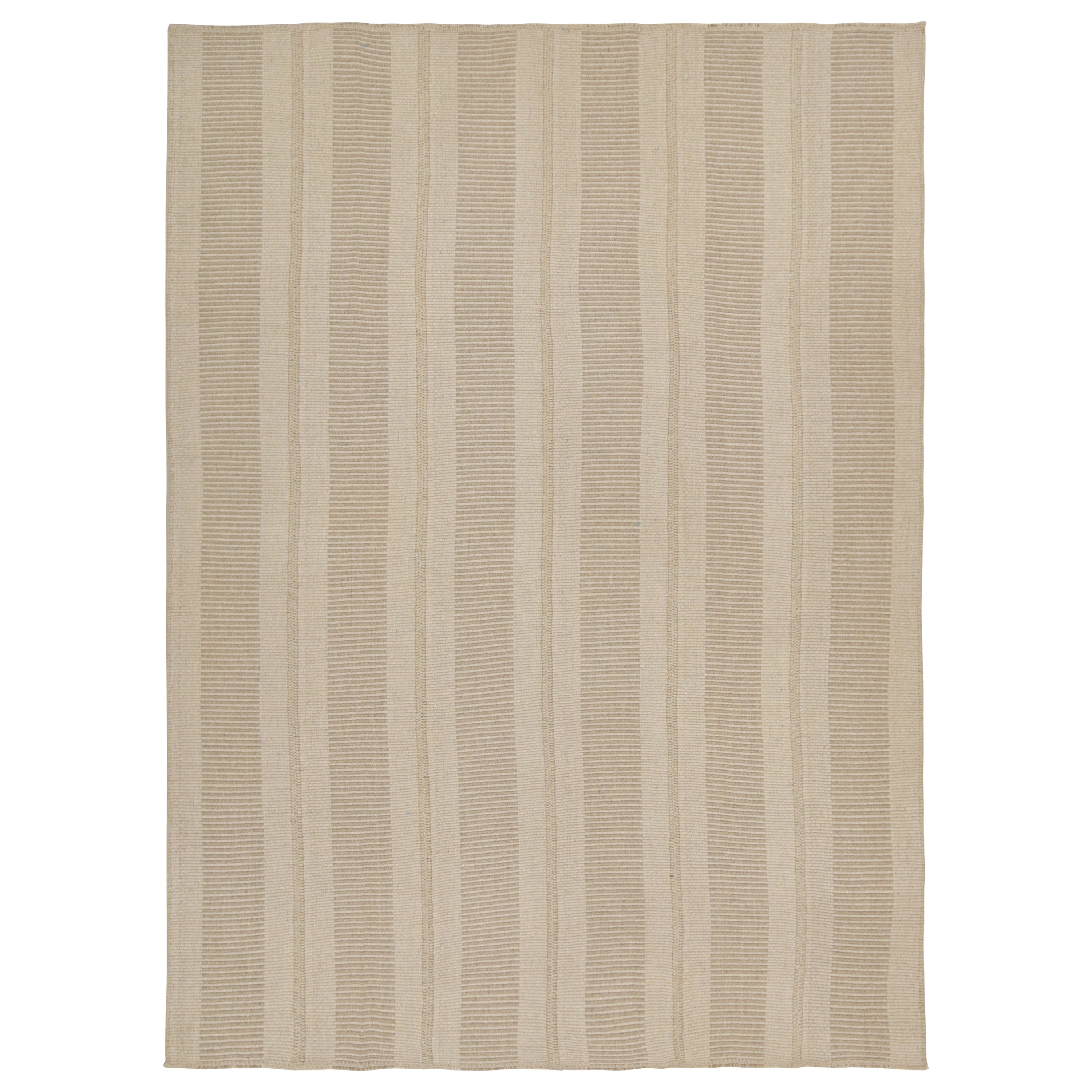 Rug & Kilim's Contemporary Custom Kilim in Beigetönen