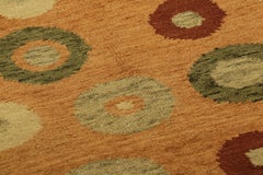 Rug & Kilim: campione di tappeto personalizzato contemporaneo, marrone con motivi geometrici