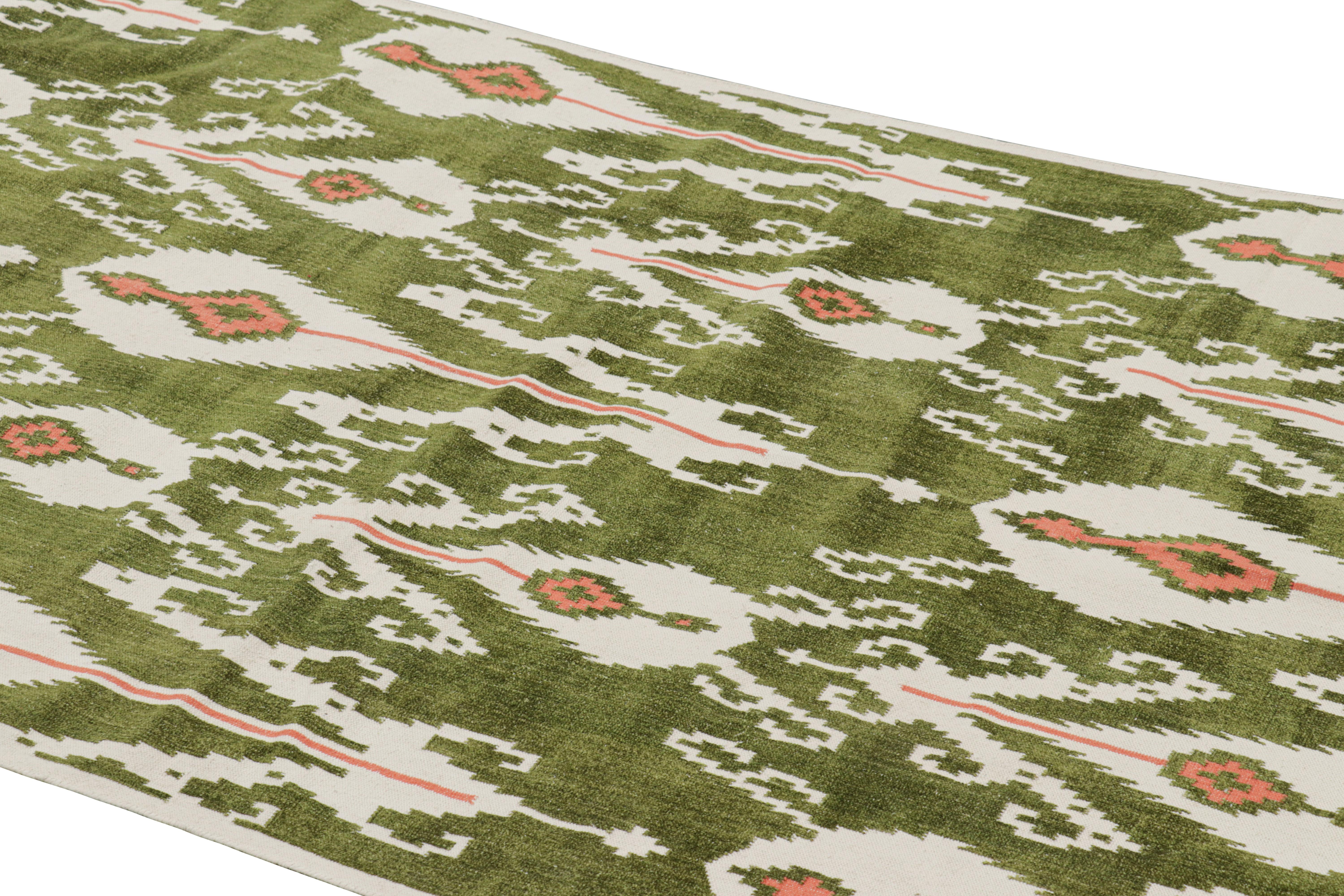  This 4x6 contemporary Dhurrie rug is an exciting new curation from Rug & Kilim’s latest acquisition of new flatweaves—handwoven in cotton in India. 

On the Design: 


Admirers of the craft will note this piece as an exemplar of contemporary