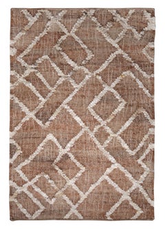 Rug & Kilim’s Contemporary Dhurrie Rug with Geometric Designs in Beige & Brown