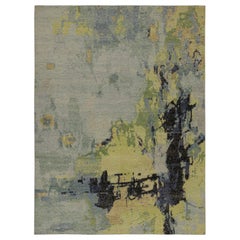 Rug
Kilim - Tappeto astratto contemporaneo con effetto distressed in blu e verde