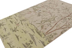 Rug & Kilim’s Contemporary Distressed Pictorial Rug, with Botanical Depictions