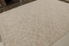 Rug & Kilim’s Contemporary European Style Rug in Beige with Floral Patterns