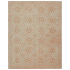 Rug & Kilim’s Contemporary European Style Rug with Beige-Brown Floral Medallions