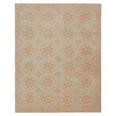 Rug & Kilim’s Contemporary European Style Rug with Beige-Brown Floral Medallions