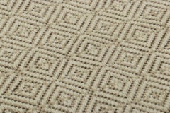 Rug & Kilim’s Contemporary Flatweave in Brown & Cream Geometric Patterns